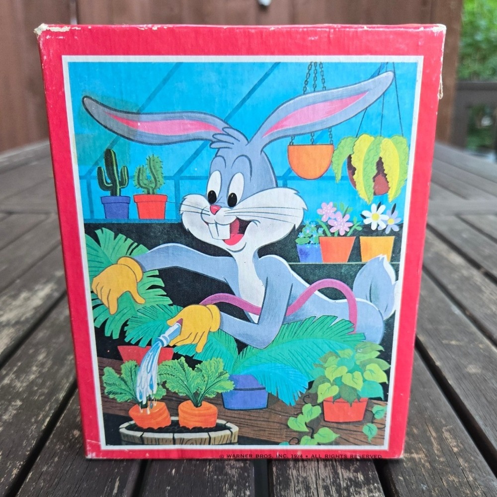 Vintage 1974 Whitman Bugs Bunny Gardening Jigsaw Puzzle 99 Pieces Looney Tunes